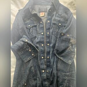 True Religion Womens Collared Jean Jacket M